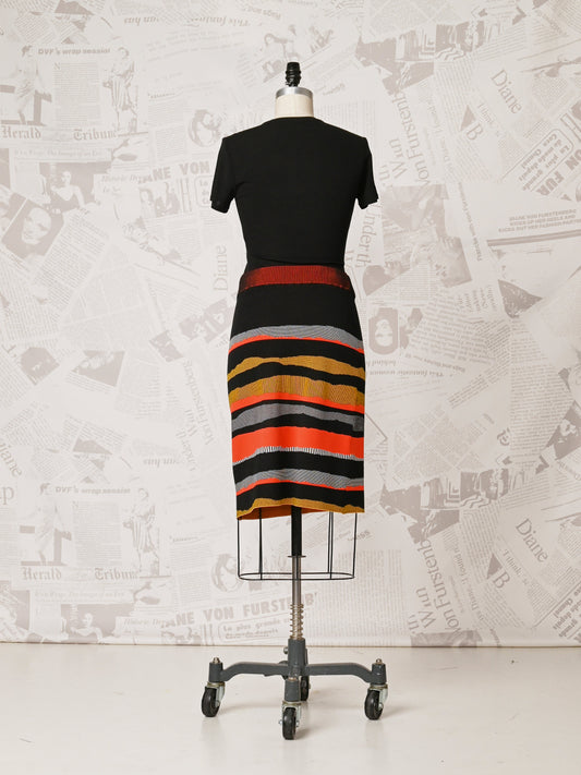 Striped Knit Skirt - DVF Vintage