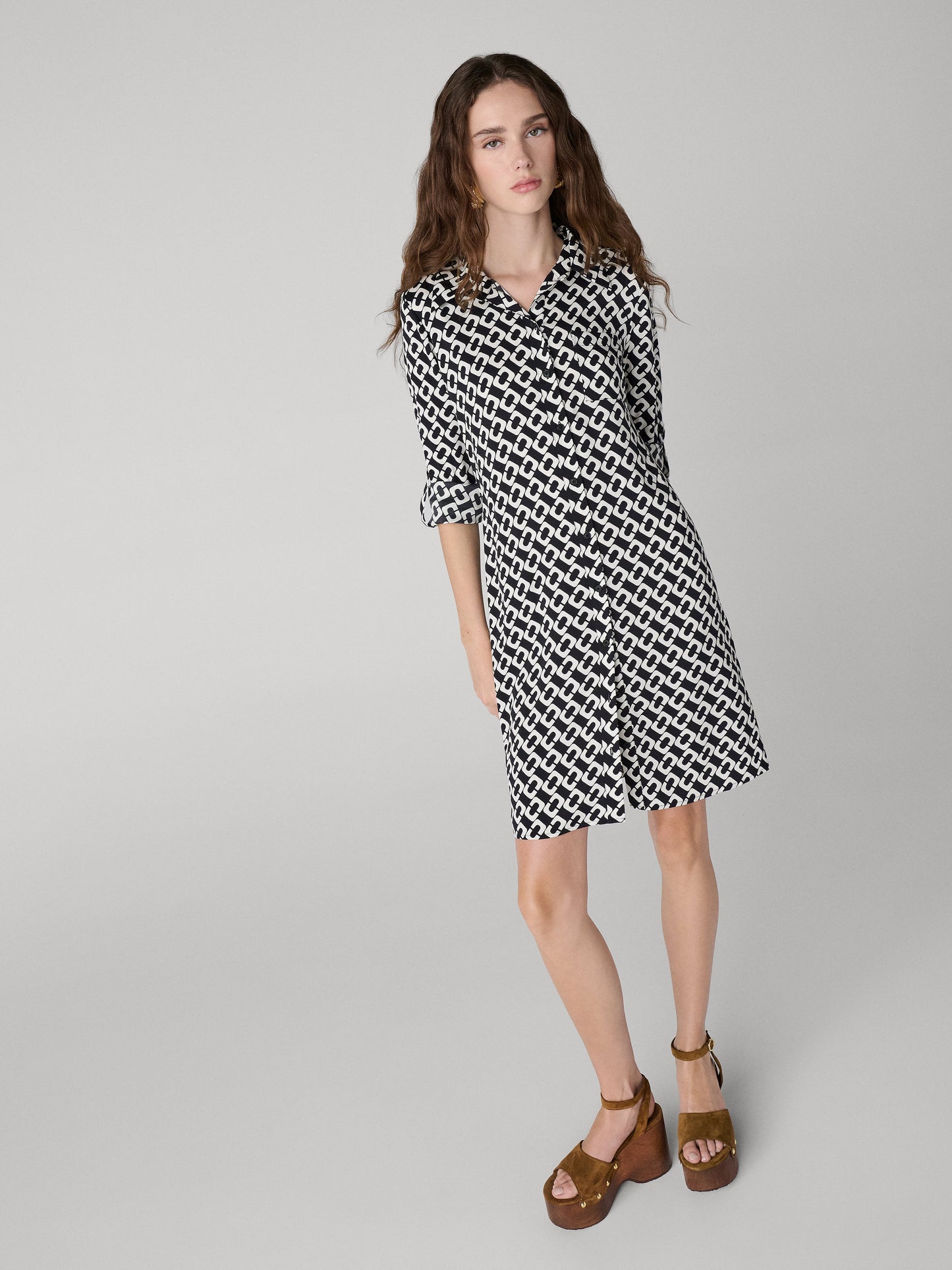 Prita Silk Georgette Shirt Dress