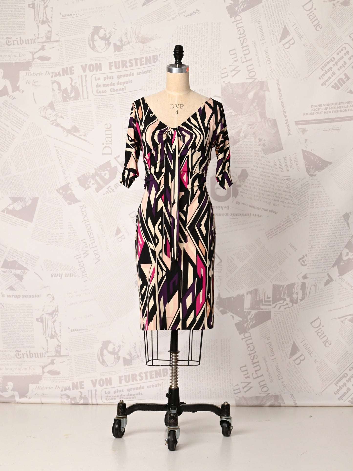 Geometric Printed Dress - DVF Vintage
