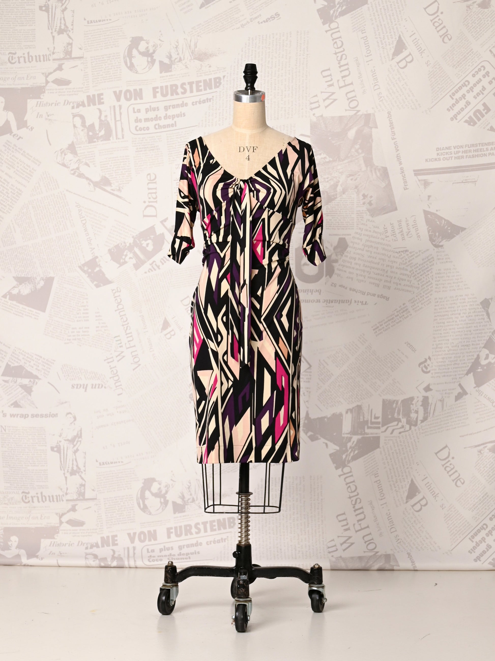 Geometric Printed Dress - DVF Vintage