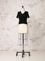 V-neck Black Knit Top - DVF Vintage