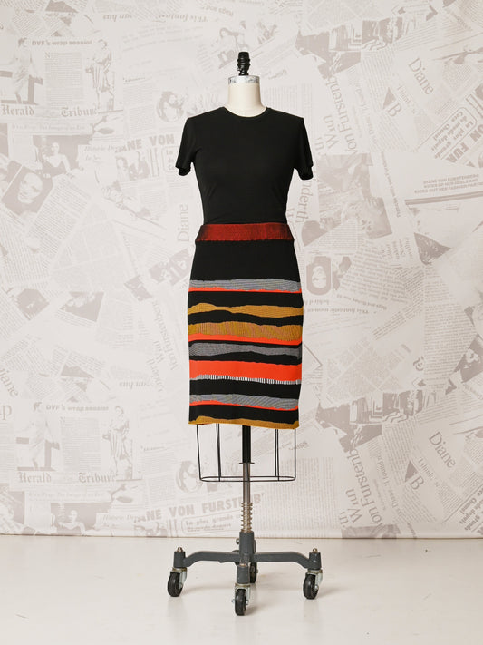 Striped Knit Skirt - DVF Vintage