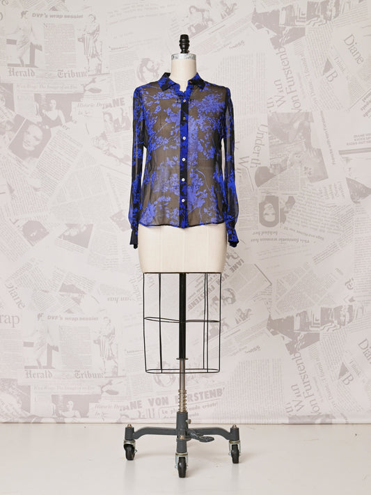 Sheer Silk Blouse - DVF Vintage