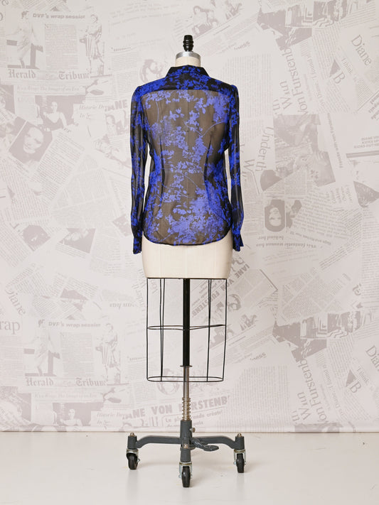 Sheer Silk Blouse - DVF Vintage