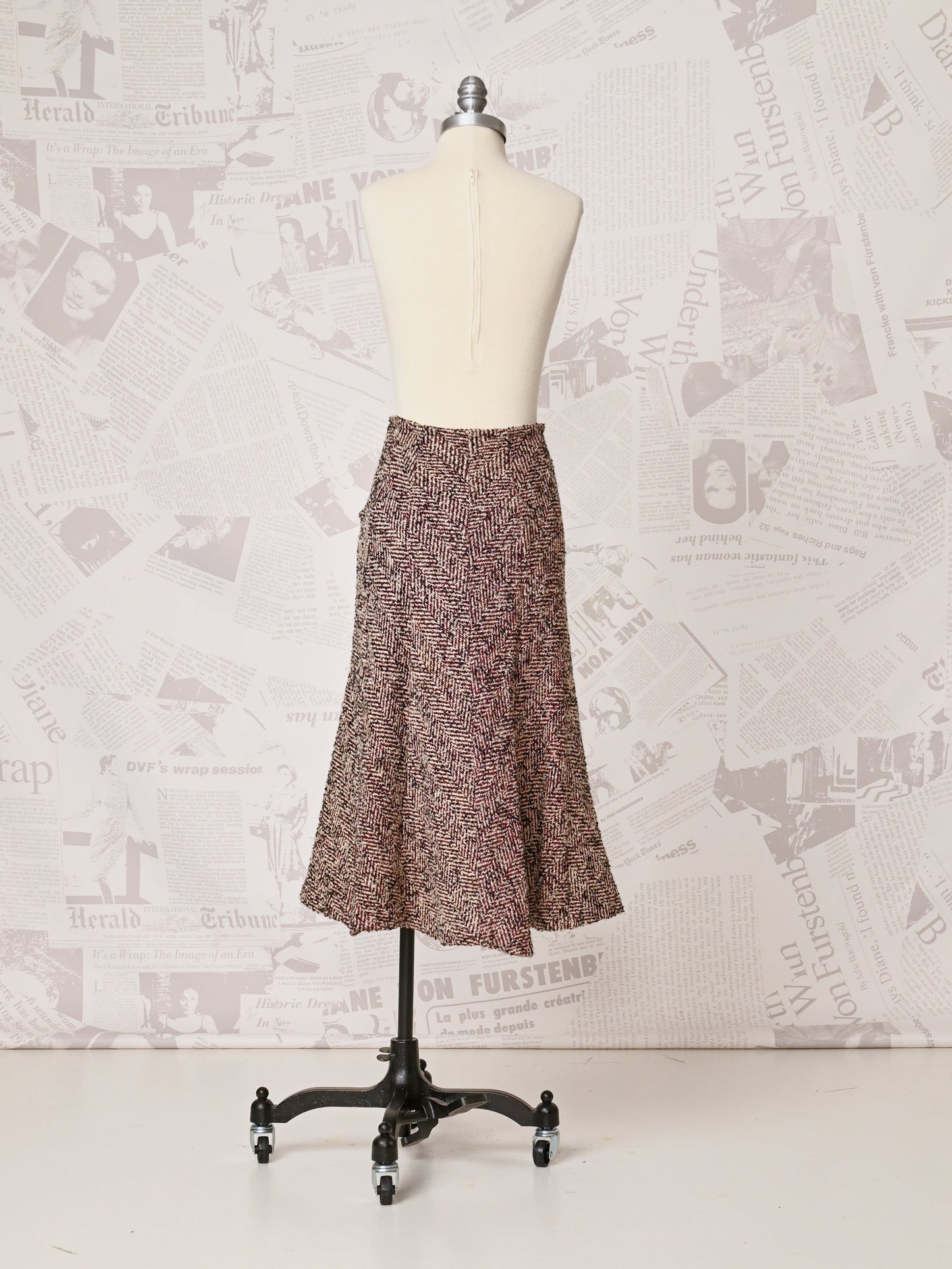 Midi Square Hem Skirt - DVF Vintage