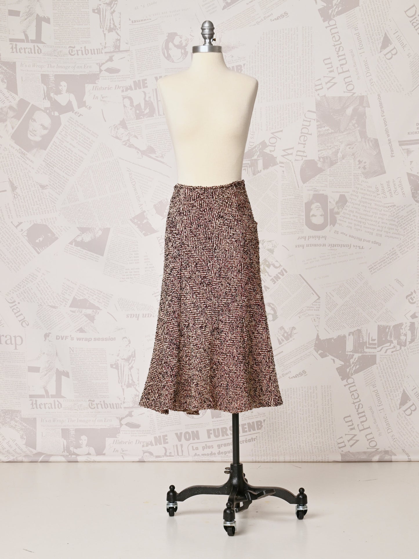 Midi Square Hem Skirt - DVF Vintage