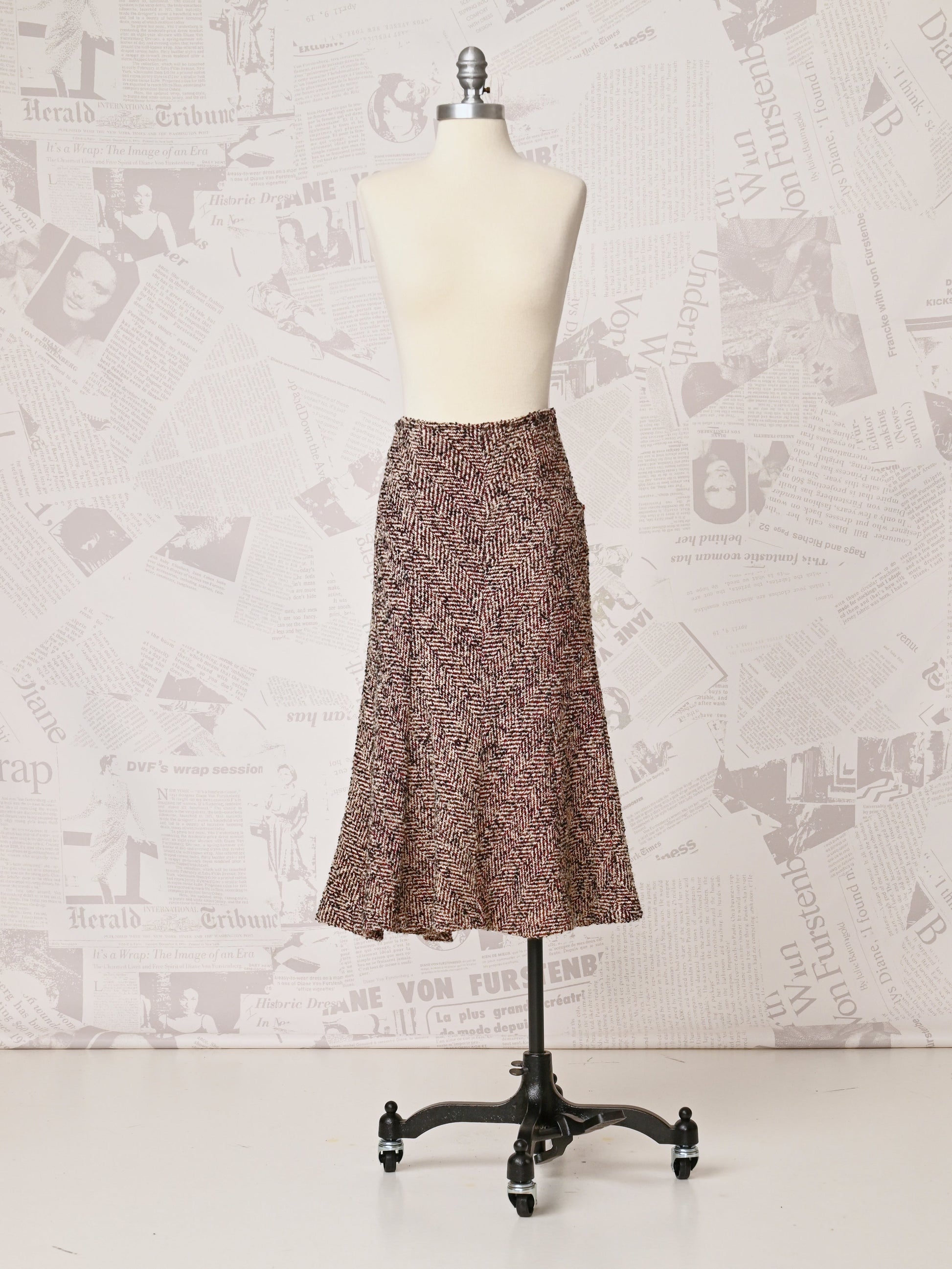 Midi Square Hem Skirt - DVF Vintage