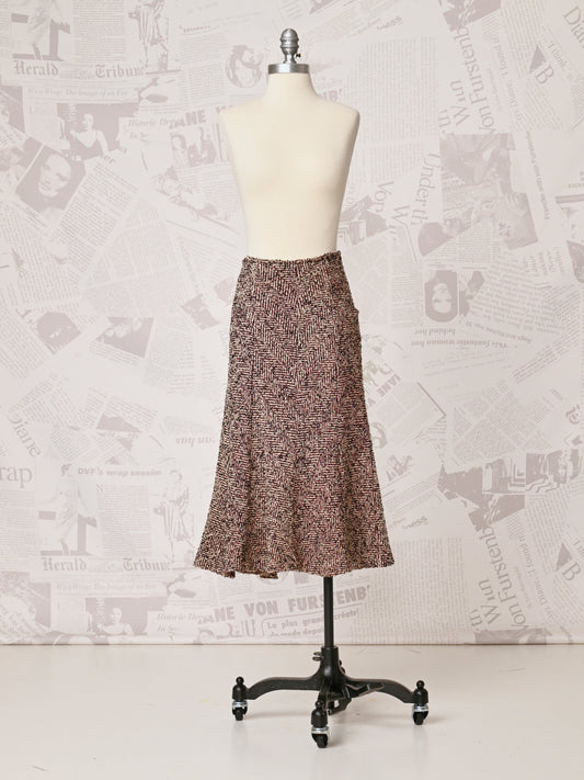 Midi Square Hem Skirt - DVF Vintage