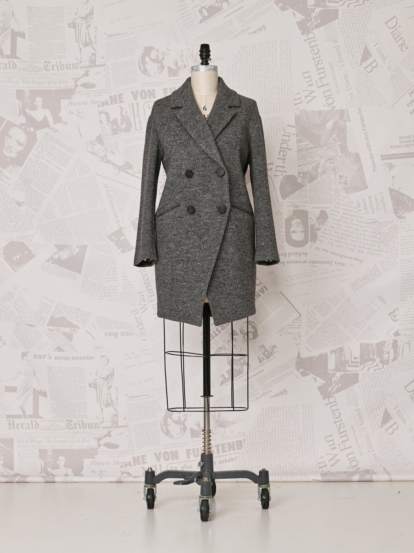 Finola Wool Coat - DVF Vintage