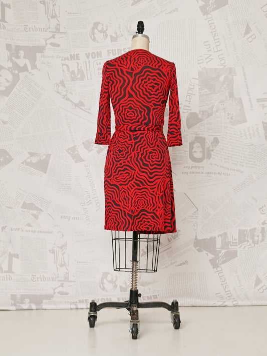 Red Julian Wrap Dress - DVF Vintage