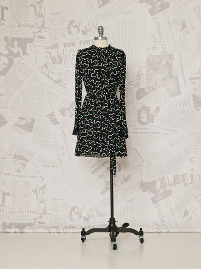 Woodley Chiffon Mini Dress - DVF Vintage