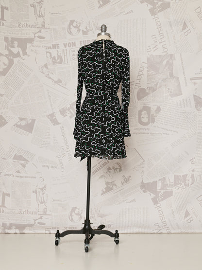 Woodley Chiffon Mini Dress - DVF Vintage