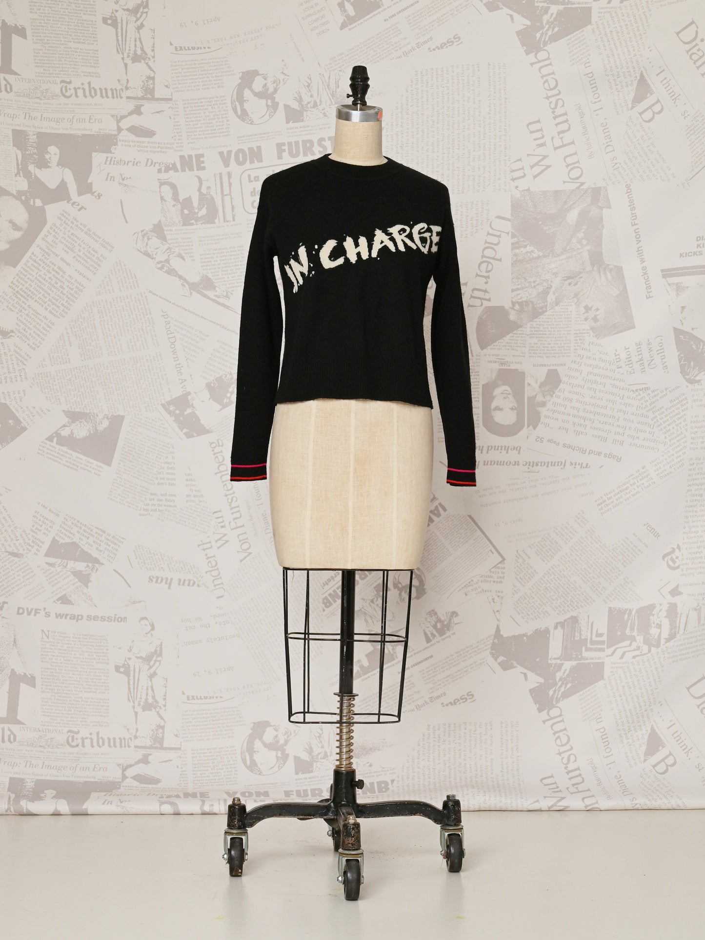 In Charge Logo Sweater- DVF Vintage