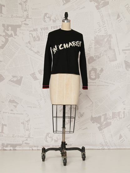 In Charge Logo Sweater- DVF Vintage