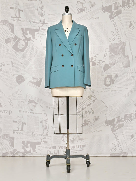 Teal Blazer - DVF Vintage