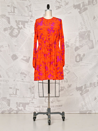 Orange Drawstring Dress - DVF Vintage