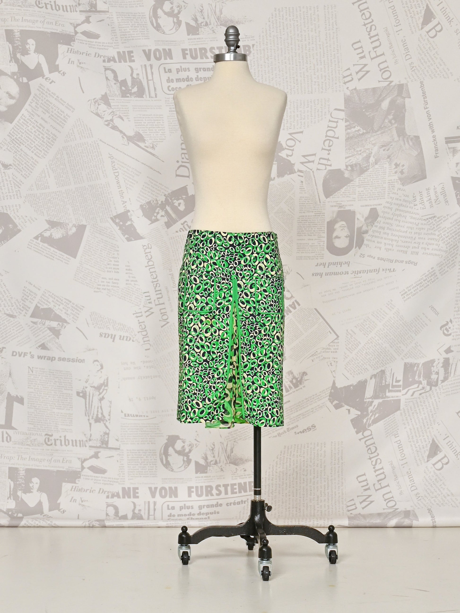 Green Midi Skirt - DVF Vintage