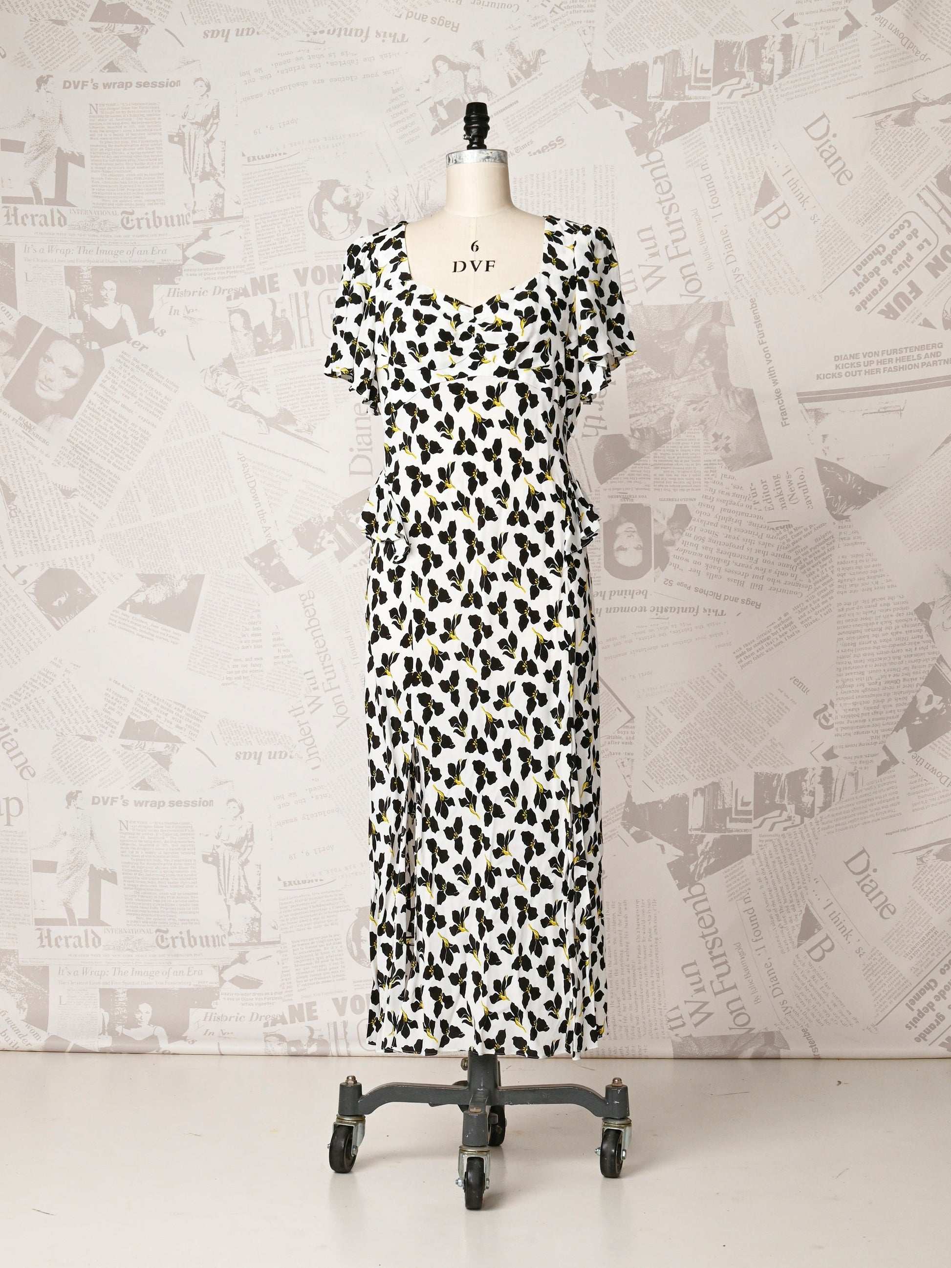 Peplum Midi Dress - DVF Vintage