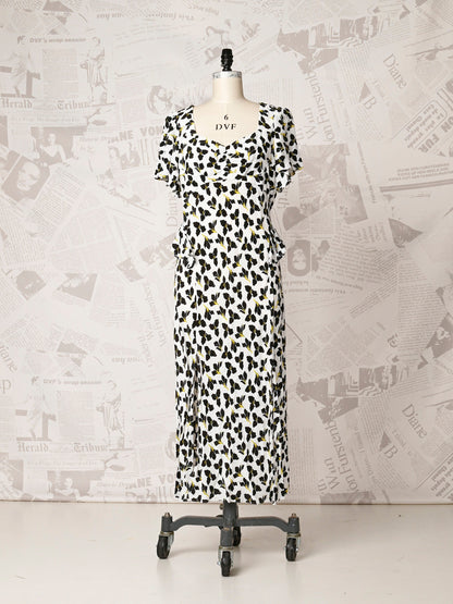 Peplum Midi Dress - DVF Vintage