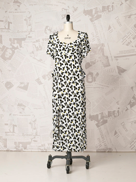 Peplum Midi Dress - DVF Vintage