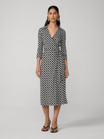 Abigail Silk Jersey Midi Wrap Dress