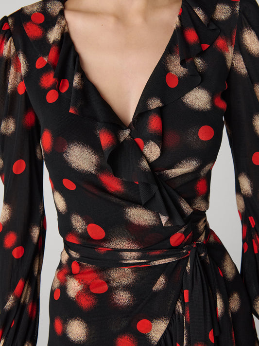 Noelle Mesh Wrap Dress