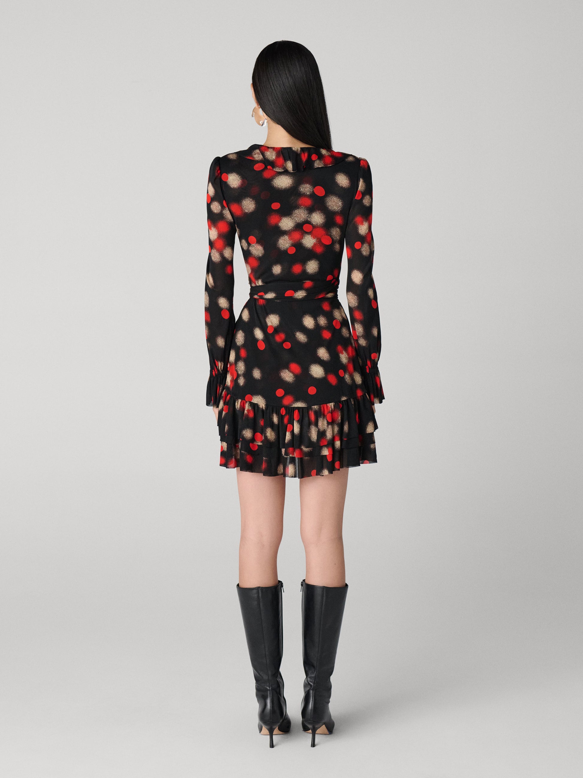 Noelle Mesh Wrap Dress