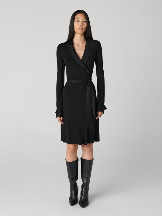 Tuxedo Pia Wrap Dress
