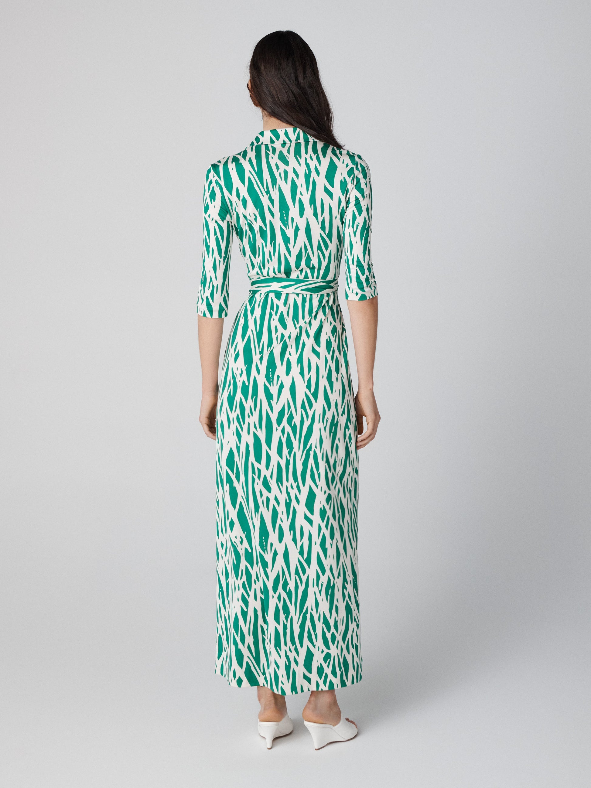 Abigail Silk Jersey Maxi Wrap Dress