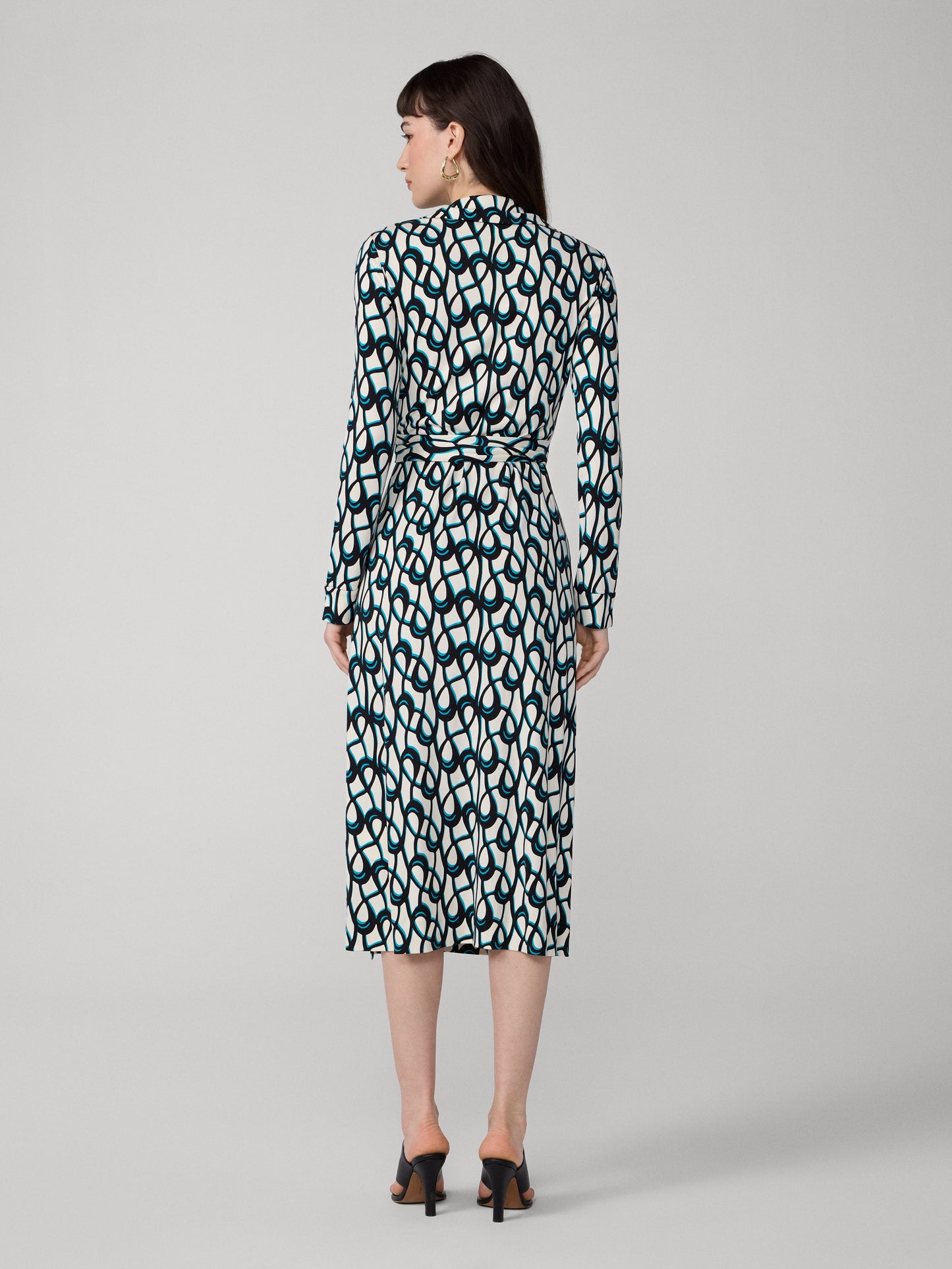 Abigail Silk Jersey Midi Wrap Dress
