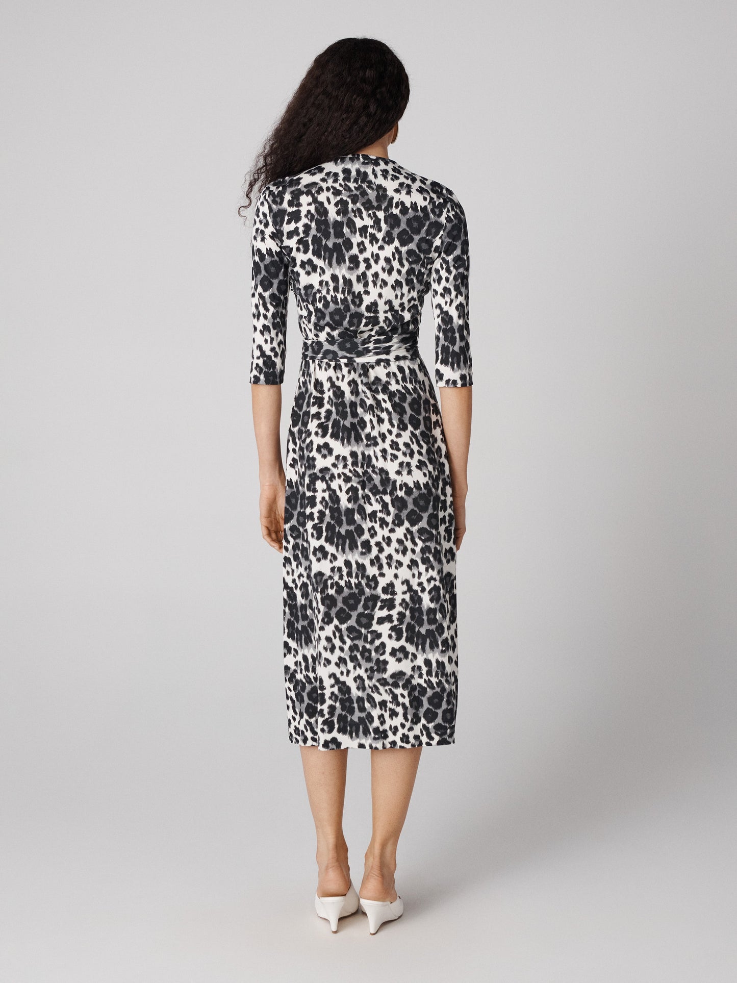 Abigail Silk Jersey Midi Wrap Dress