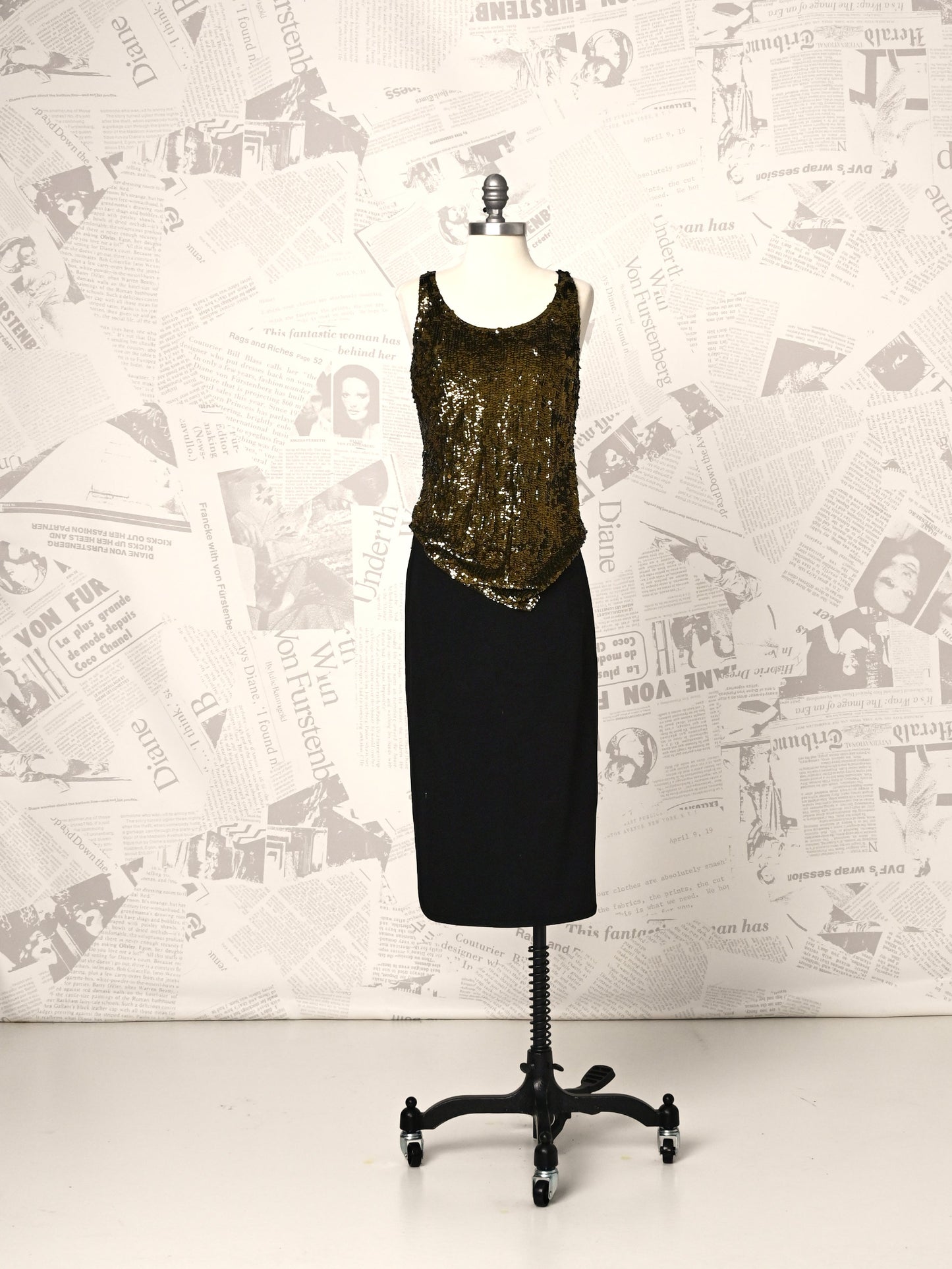 Gold Sequin Tank Top - DVF Vintage