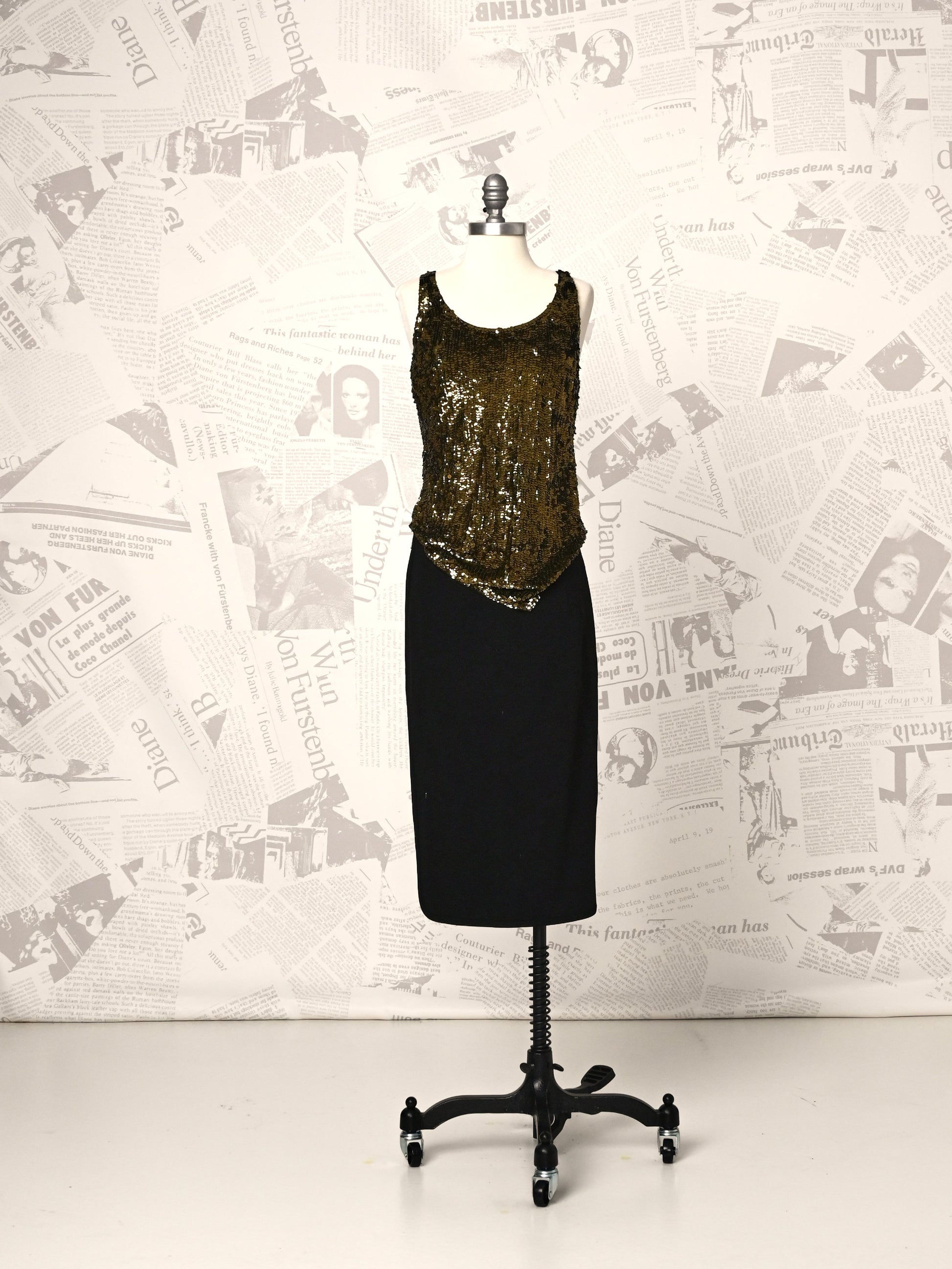 Gold Sequin Tank Top - DVF Vintage