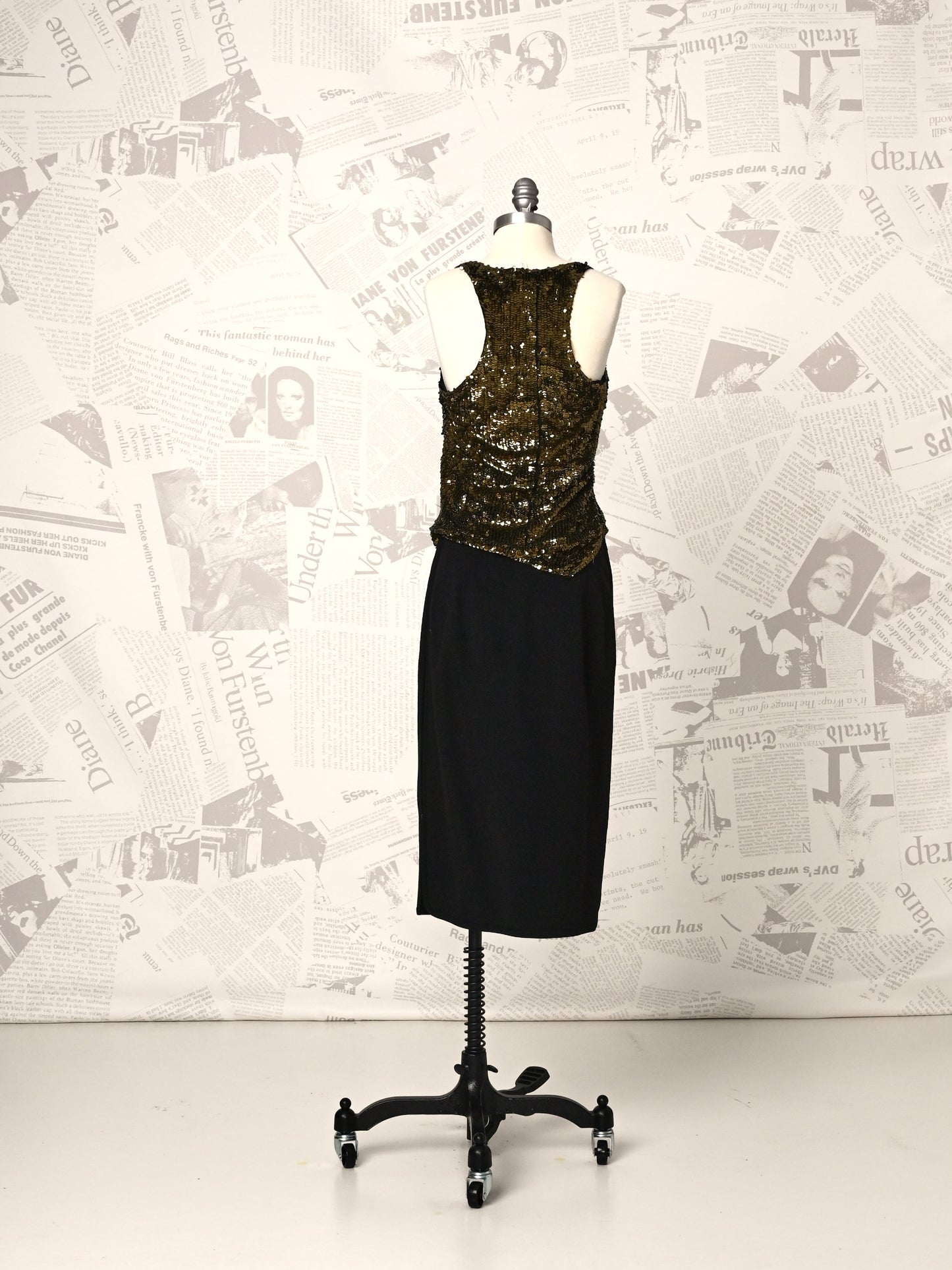 Gold Sequin Tank Top - DVF Vintage