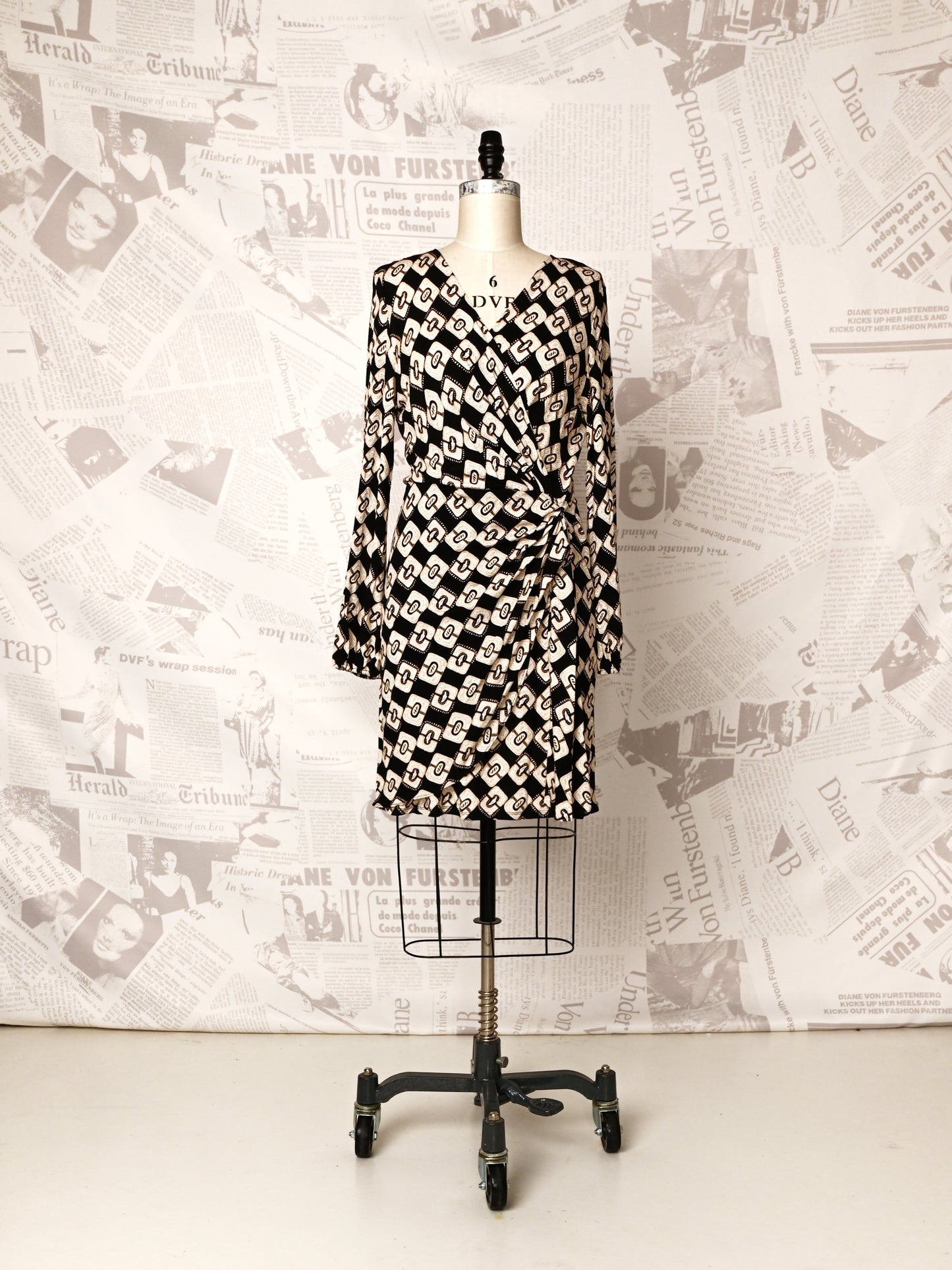 Faux Wrap Mini Dress - DVF Vintage