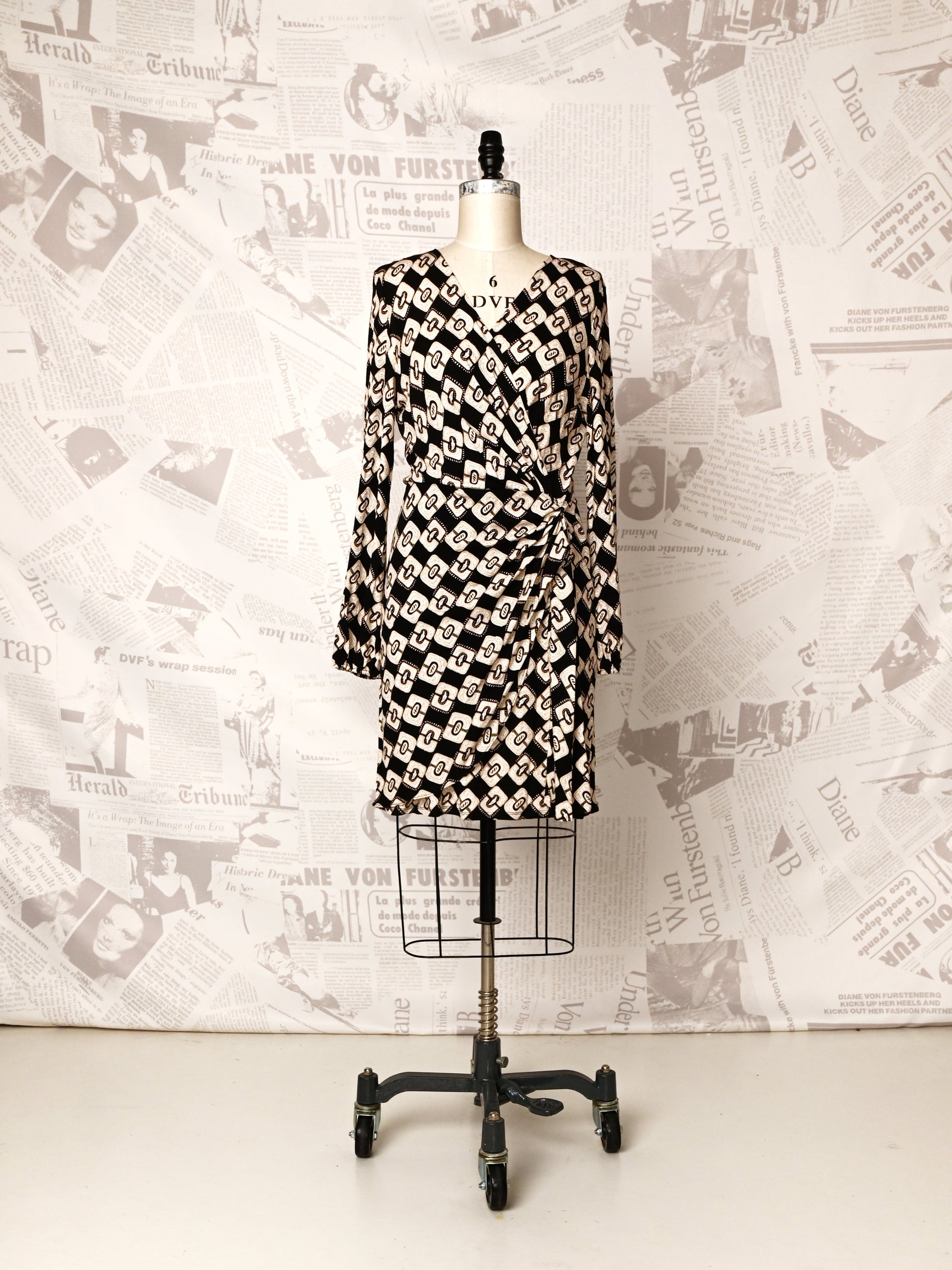 Faux Wrap Mini Dress - DVF Vintage