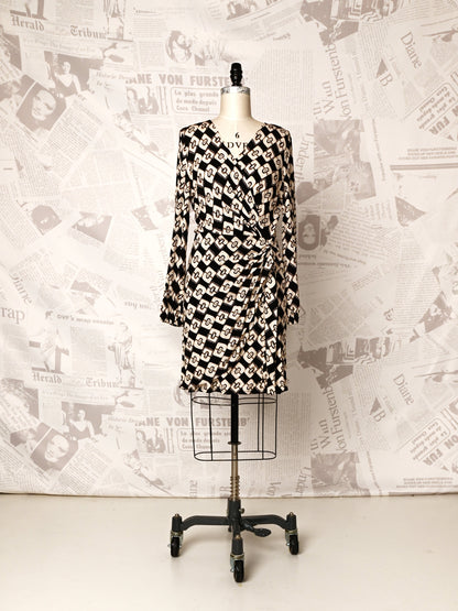 Faux Wrap Mini Dress - DVF Vintage