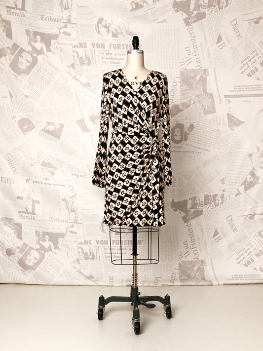 Faux Wrap Mini Dress - DVF Vintage
