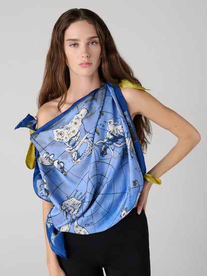 Zodiac Flag Silk Scarf