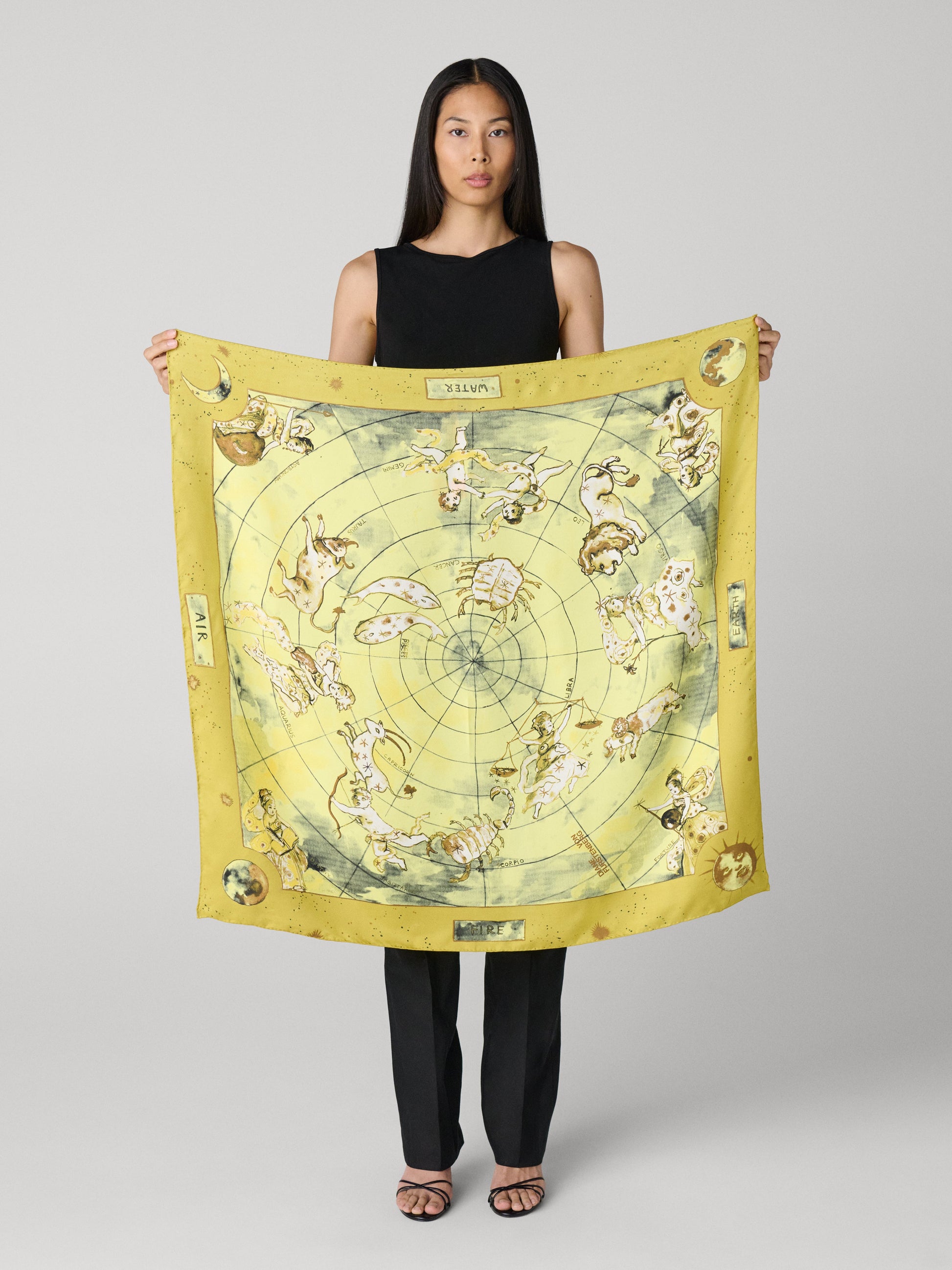 Zodiac Flag Silk Scarf