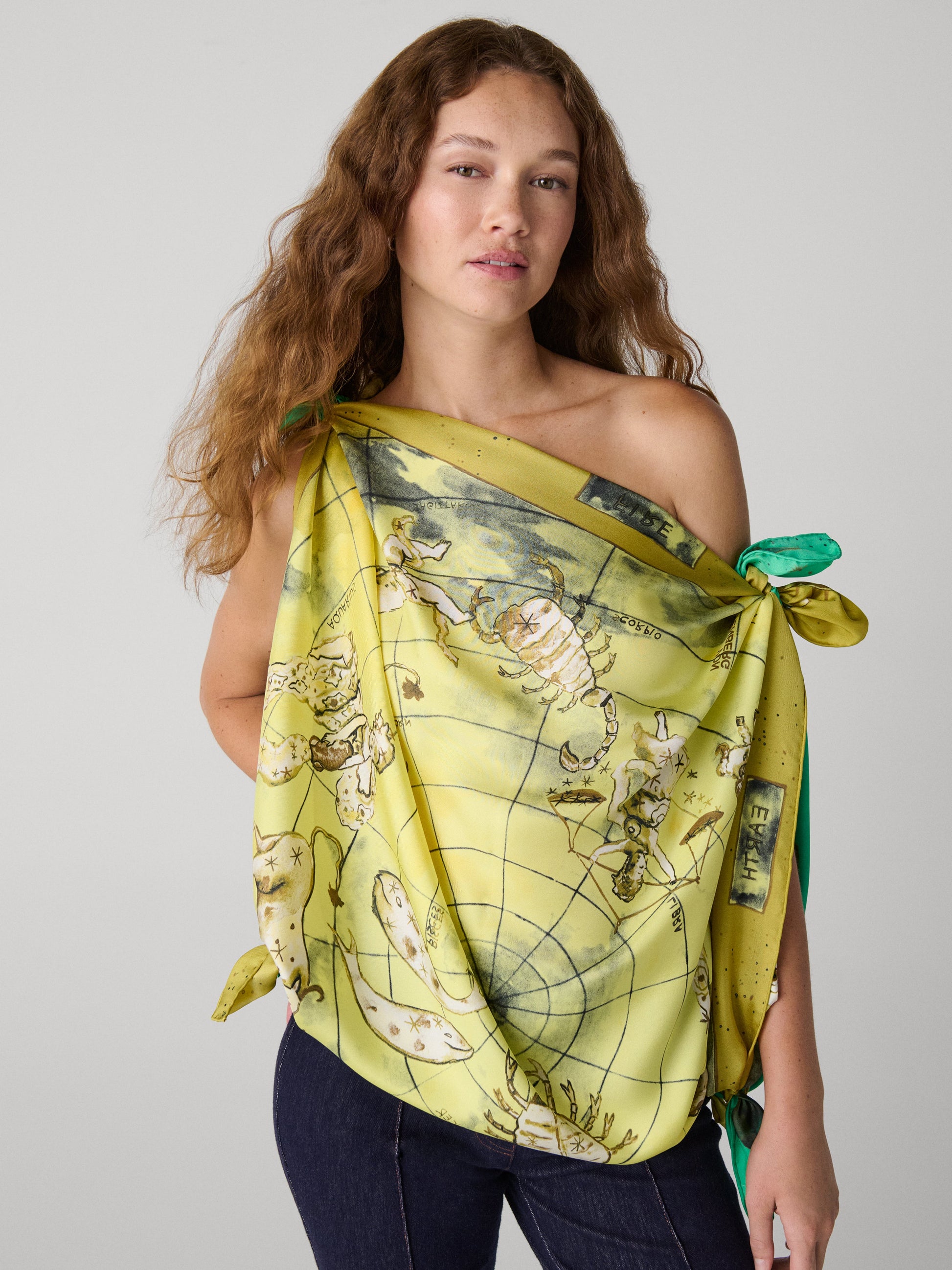 Zodiac Flag Silk Scarf
